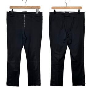 Yves Saint Laurent YVS Black Chino Exposed Zipper Sim Straight Cropped Pants